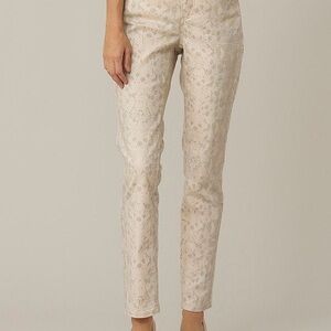 Joseph ribkoff Elegant Cream animal print Patterned Pants